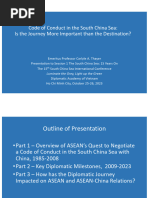 Thayer Code of Conduct in The South China Sea: Is The Journey More Important Than The Destination?