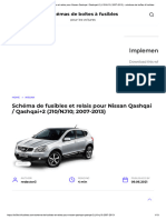 Schéma de Fusibles Et Relais Pour Nissan Qashqai - Qashqai+2 (J10 - NJ10 2007-2013) - Schémas de Boîtes À Fusibles