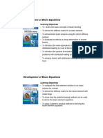 Development of Beam Equations