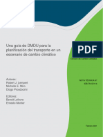 Una Guia de DMDU para La Planificacion Del Transporte en Un Escenario de Cambio Climatico