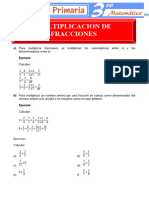 Multiplicracion de Fracciones para Tercero de Primaria