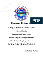 Case Study in Esophageal Cancer