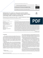 Optimization of A Continuous Ultrasound (UAOD) Process of Diesel Using Response Surface Methodology (RSM) Considering Operating Cost