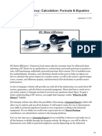 DC Motor Efficiency Calculation Formula Amp Equation