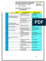 Calendario Civico Escolar 2023