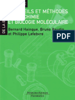 Appareils Et Methodes en Biochimie Et Biologie Moleculaire - Sommaire