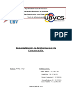 Democratizacion de La Comunicacion y La Informacion