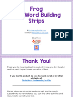 Frog CVC Word Building Strips