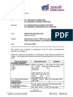 MEMO - Submission of Monthly Accomplishment Reports Schedule Version 2