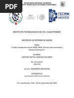 Cuadro Comparativo Nom, NMX, Normas Extranjeras