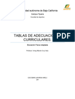 Tablas de Adecuaciones Curriculares