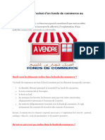 Processus Lié À L'achat D'un Fonds de Commerce Au Maroc