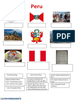 Peru Independence Day Worksheet