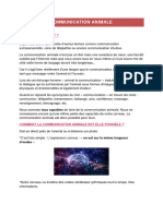 QUID DE LA COMMUNICATION ANIMALE (6 Pages - 255 Ko)