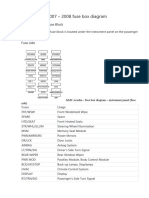 GMC Acadia 2007 - 2008 Fuse Box Diagram