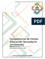 2023 Compendio Competencia Titulos Secundaria - Actualizado Marzo 2023