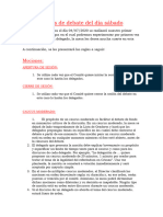 Reglas de Debate Del Día Sábado