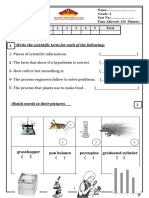 First Term Exam Science g3