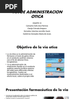 Via de Administracion Otica