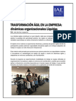 ME TRASFORMACIÓN ÁGIL en LA EMPRESA Dinámicas Organizacionales Líquidas