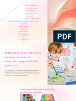 El Rincon de Artes Plasticas y Su Importancia en El Desarrollo Integral Del Nino Preescolar