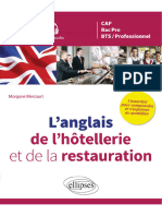 L'anglais de L'hôtellerie Et de La Restauration