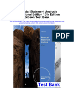 Financial Statement Analysis International Edition 13th Edition Gibson Test Bank