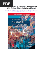 Foundations of Financial Management 17th Edition Block Solutions Manual