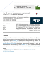 How Do Hotel and Tourism Students Select Internship Employers A Segmentation Approach