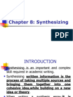 Chapter 8 Synthesising