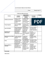 Pauta de Evaluacion Objeto de Greda