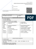 Renewal Regular Passport Application Form (Minor)