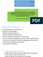 Présentation Sur Les Lignes Directrices Sur Normes Techniques Et Modèle de Couts Depour Le Partage Des Infrastructures