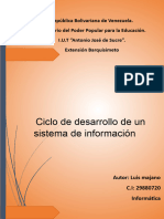 Ciclo de Desarrollo de Un Sistema de Información