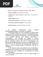 Tramo de Formación Pedagógica para El Nivel Medio