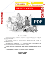 Escribir Una Nota para Tercero de Primaria