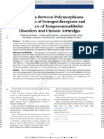 Association Between Polymorphisms in The Genes of Estrogen Receptors and The Presence of Temporomandibular Disorders and Chronic Arthralgia