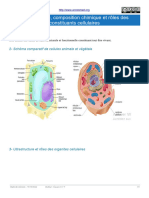 Ultrastructure Composition Chimique Et Roles de Constituants Cellulaire