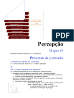 Apontamentos de Percepção, Atenção e Memória