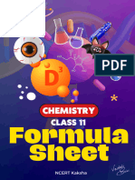 Ncert Kaksha Formula Sheets Chemistry Class 11th