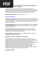 Modalidades de Tratamentos Biológicos e Psicológicos Atuais - Indicações, Limitações, Antagonismos, Sinergismos