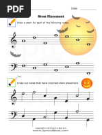 HALL16 - Music Worksheet - Stem Placement