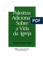 Palestras Adicionais Sobre A Vida Da Igreja - W. Nee