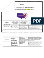 10th US History - Comparing The 13 Colonies - Graphic Organizer Activity