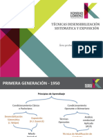 M. Primera Generación Desensibilización Sistemática y Exposición