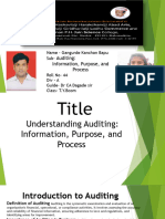 Auditing: Information, Purpose, and Process: Name - Gangurde Kanchan Bapu Sub