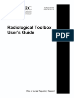 Radiological Toolbox User's Guide: Office of Nuclear Regulatory Research