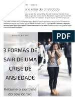 Como Controlar A Crise de Ansiedade