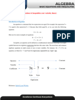 01 Solving Basic Equations and Inequalities (One Variable, Linear)