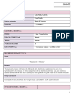 3 Secuencia Didáctica - La Alimentación y Nutrición